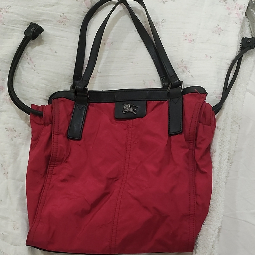 Burberry Red and Black Shoulder Bag